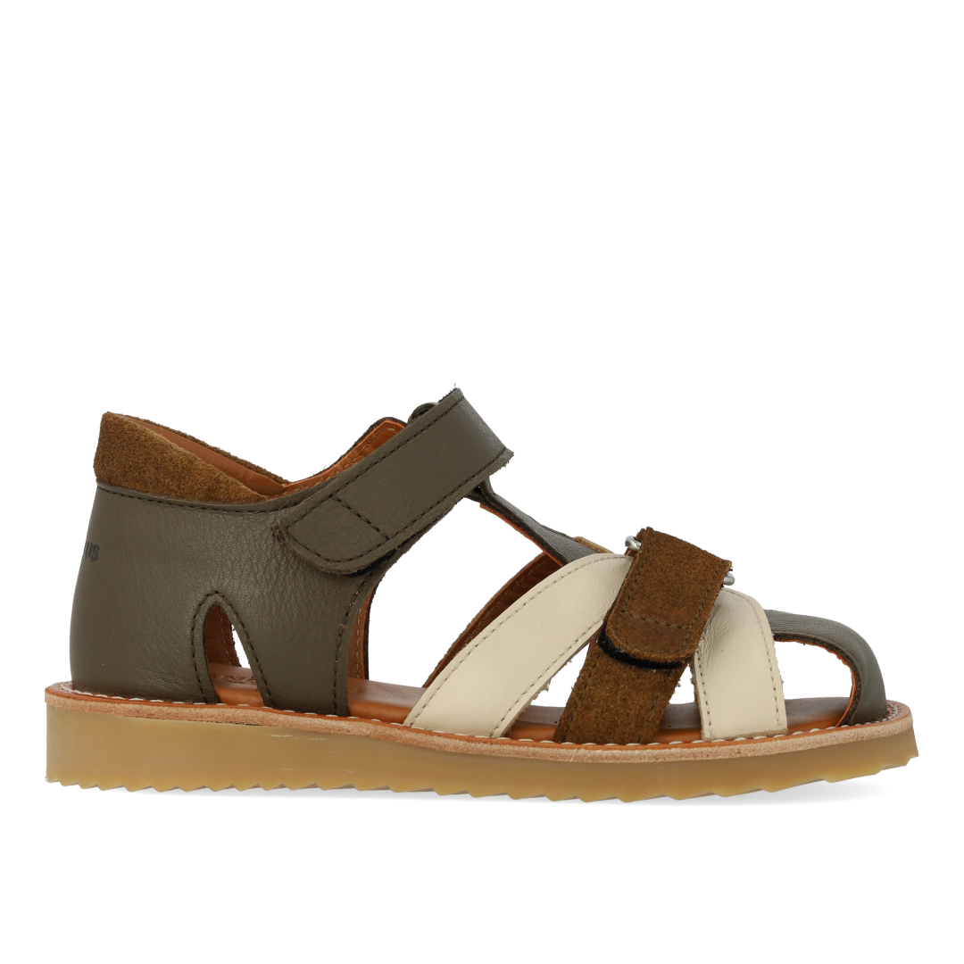 Colorblock Ledersandale
