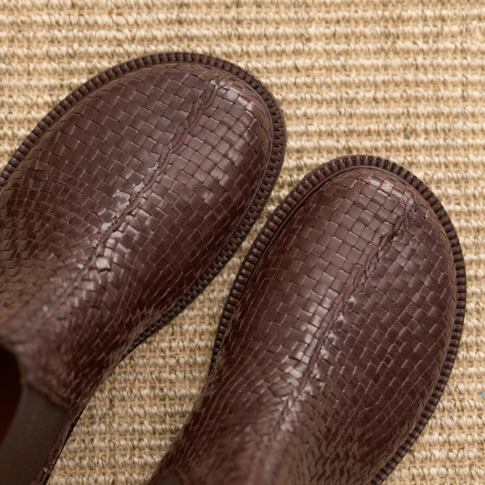 Handgeflochtener Chelsea-Stiefel