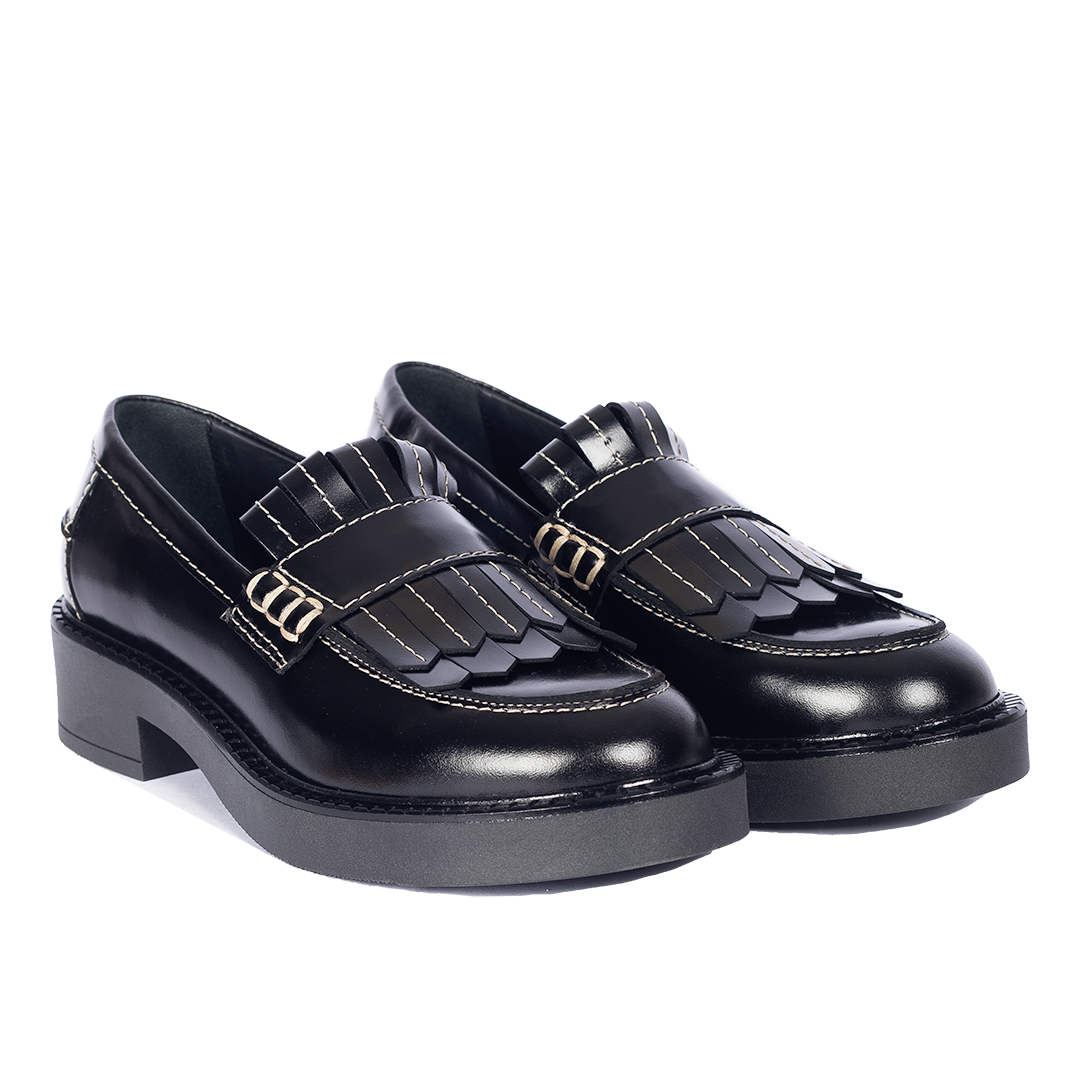 Chunky Penny-Loafer mit Fransen