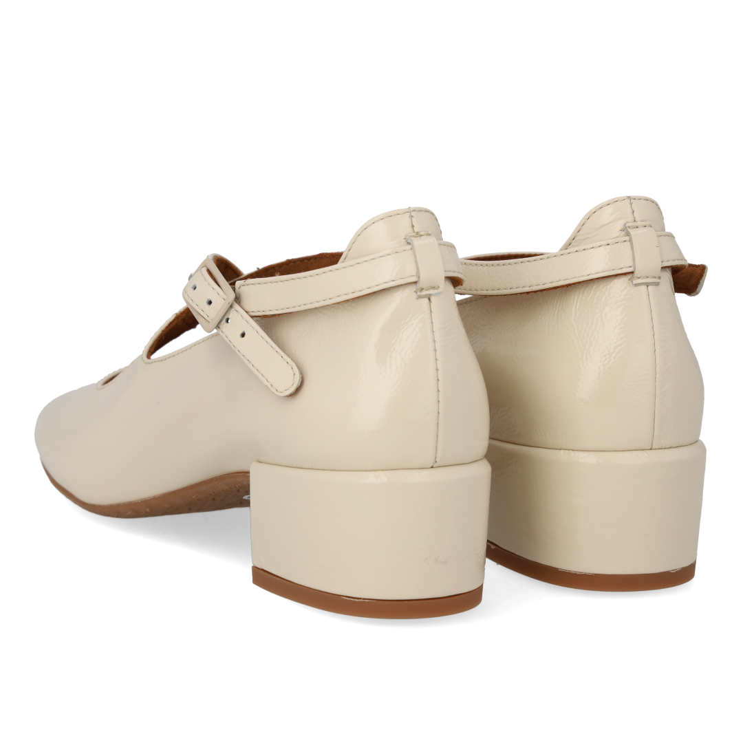 Hochhackige Mary-Jane-Ballerina mit Kreuzdetail