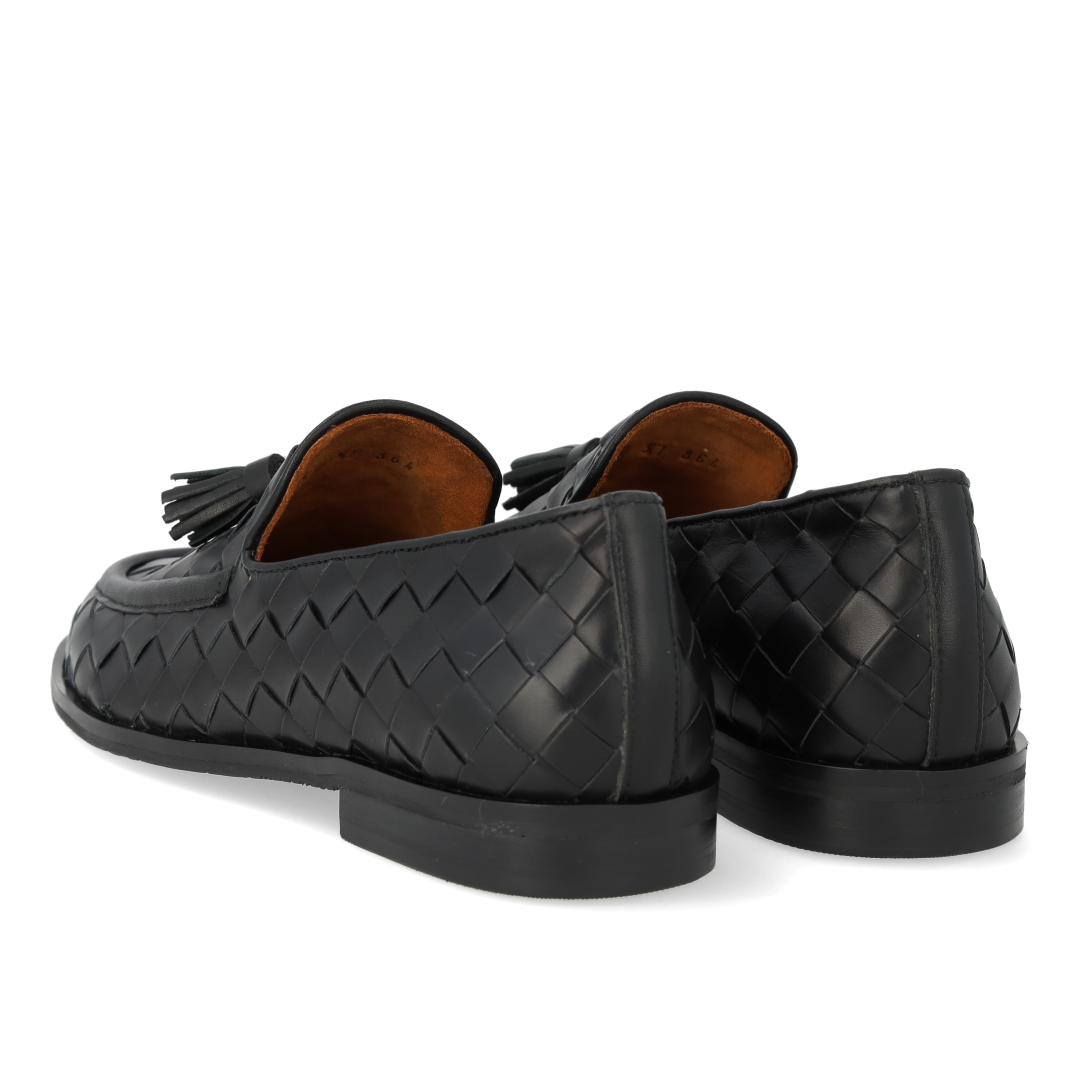 Geflochtener Loafer mit Quasten-Details