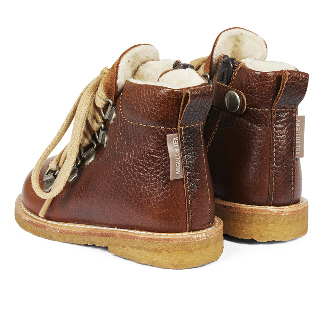 TEX-Stiefel mit Schnürsenkeln und Reißverschluss