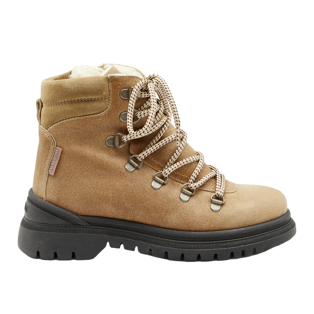 TEX-Schnürstiefel mit Reißverschluss und Wollfutter