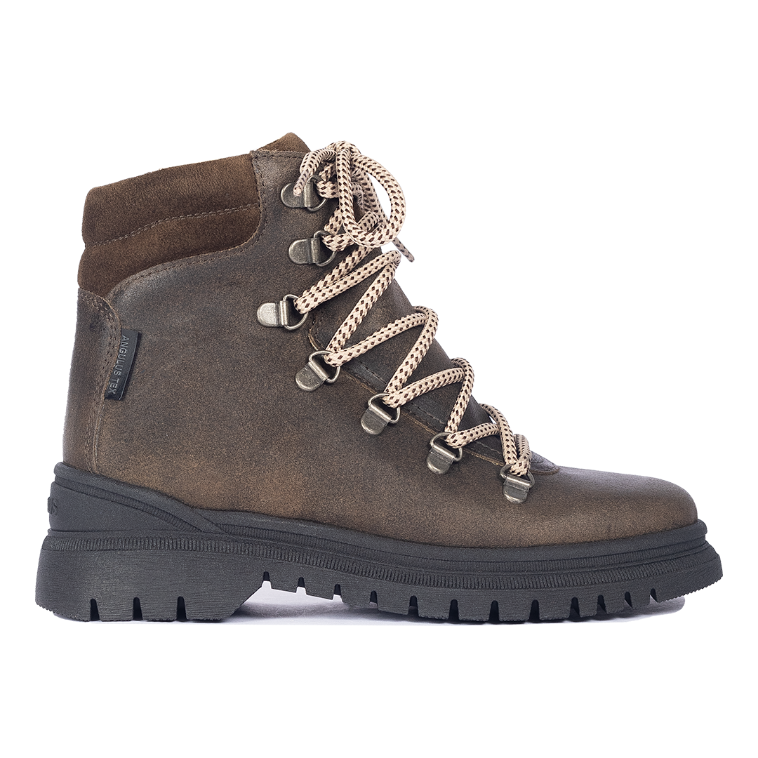 TEX-Schnürstiefel mit Reißverschluss und Wollfutter