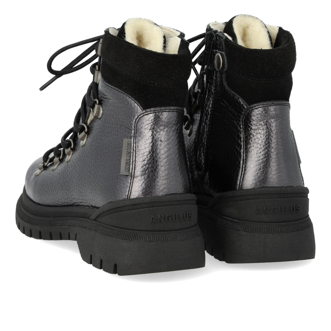 TEX-Schnürstiefel mit Reißverschluss und Wollfutter