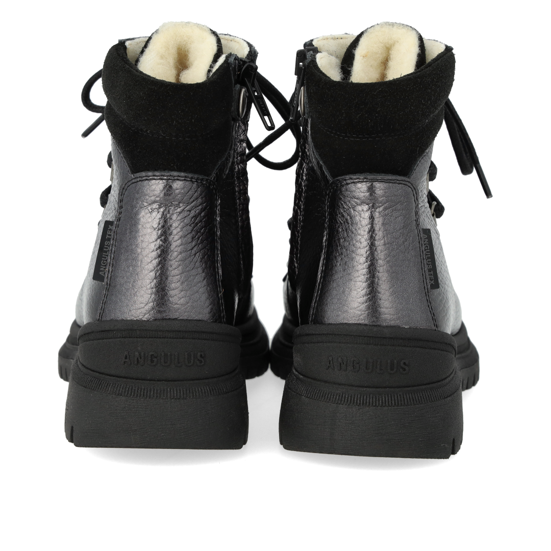 TEX-Schnürstiefel mit Reißverschluss und Wollfutter