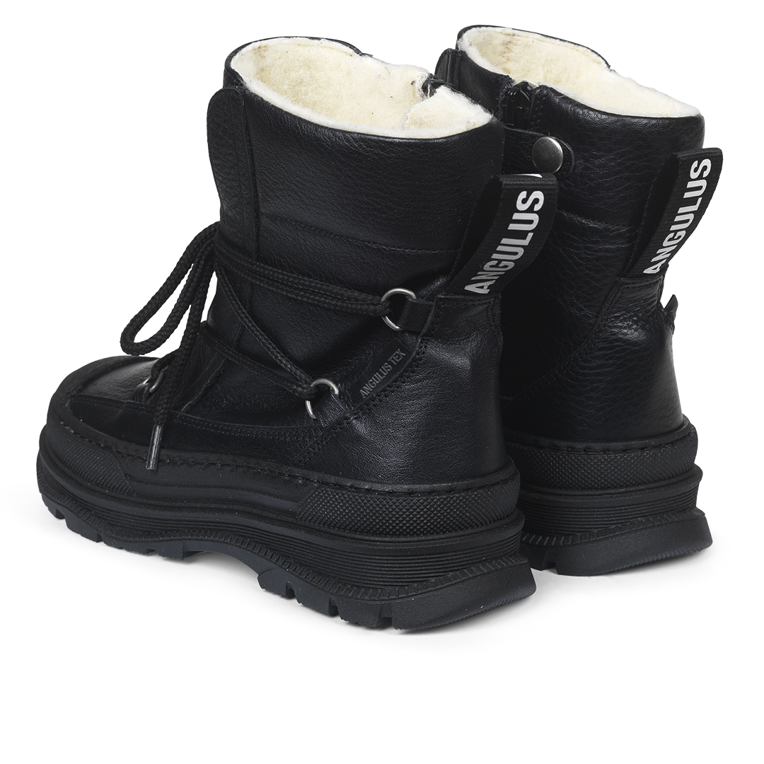 TEX-Stiefel mit Schnürsenkeln und Reißverschluss