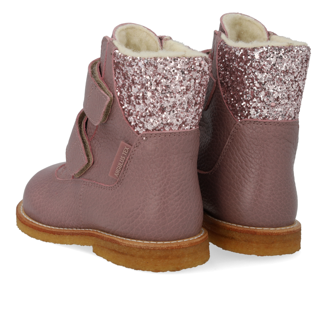 TEX-Støvle med glitter og velcro