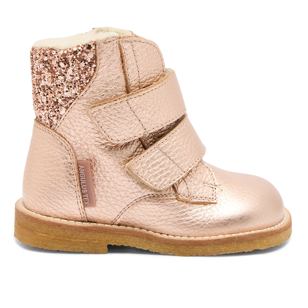 TEX-Stiefel mit Glitzer und Klettverschluss