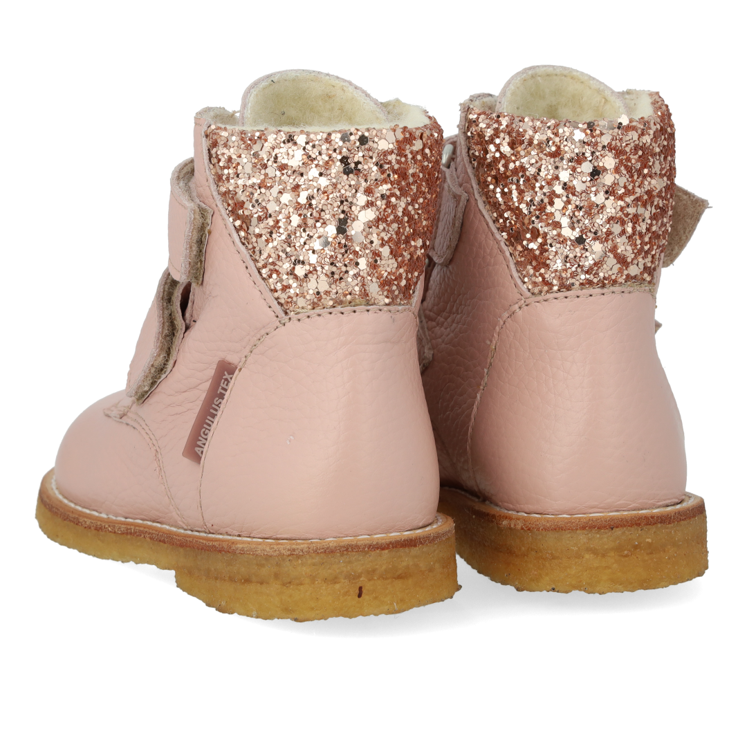 TEX-Stiefel mit Glitzer und Klettverschluss