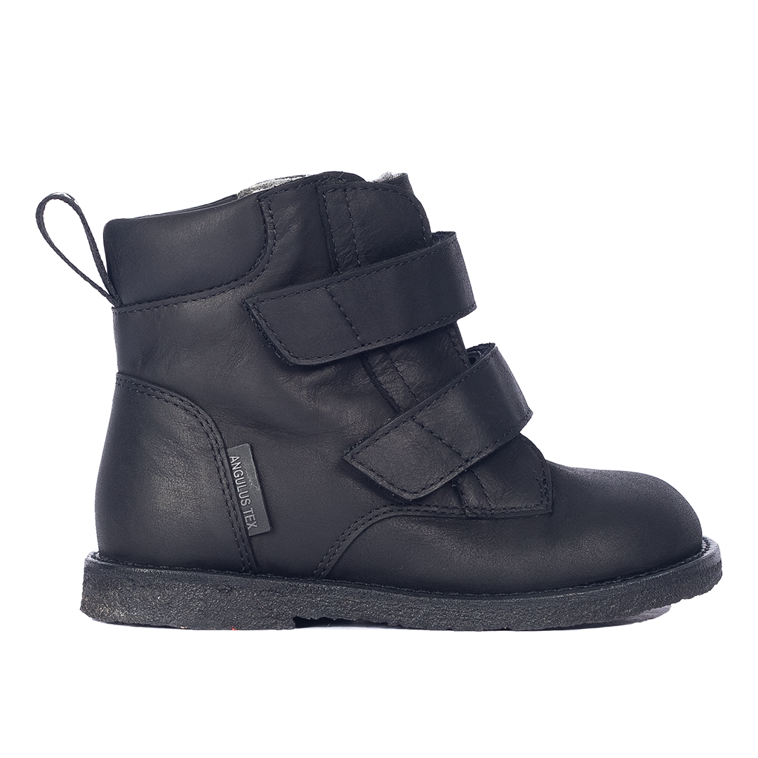 TEX-Stiefel mit Klettverschluss und Logoriemen