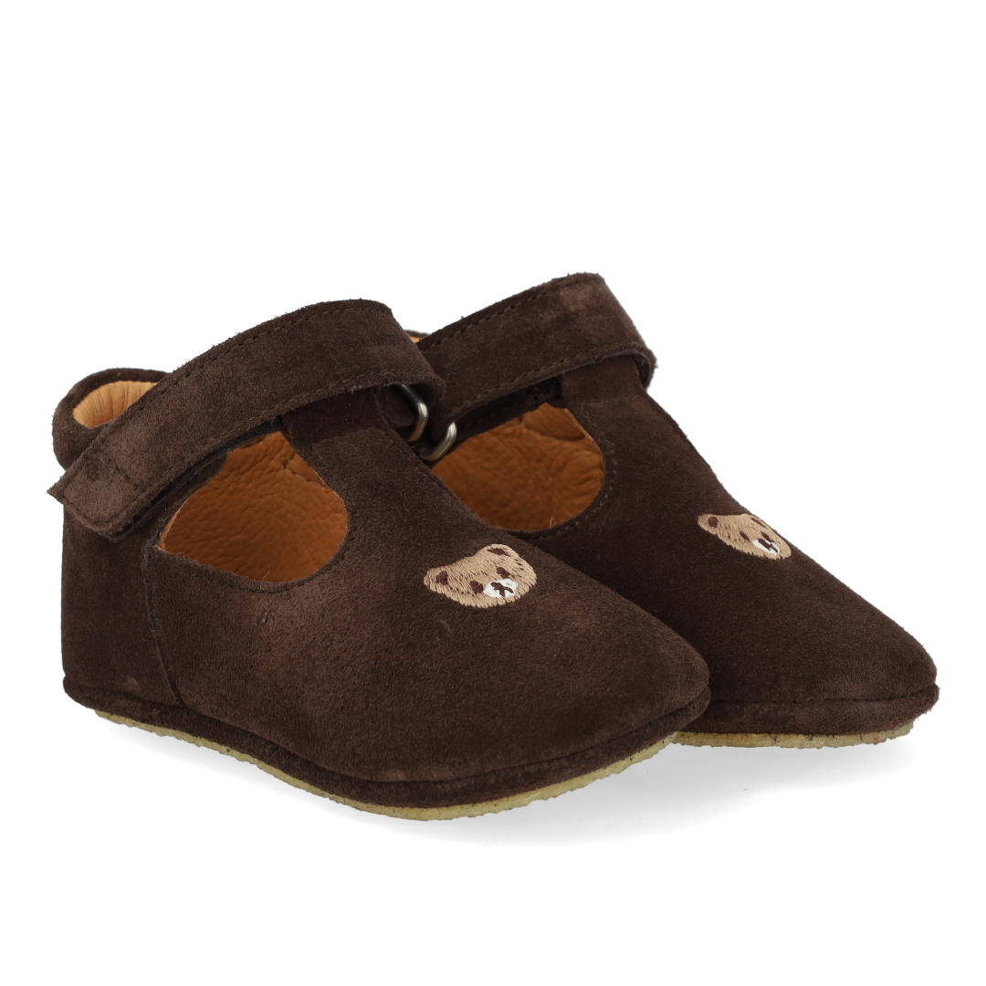 Lauflernschuh mit Teddybär-Stickerei