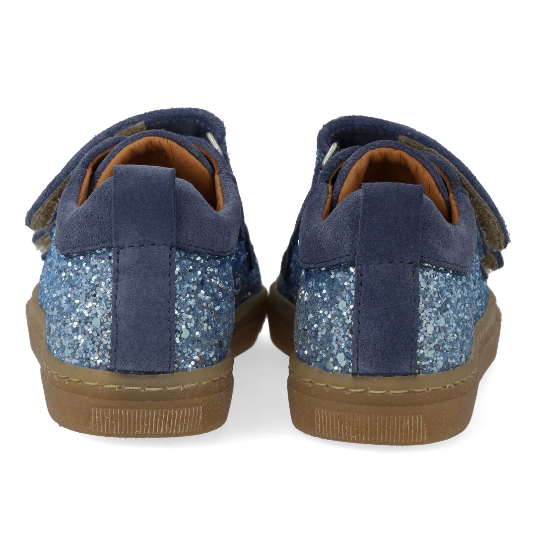 Funkelnde Glitzer-Sneaker mit Wildlederkanten