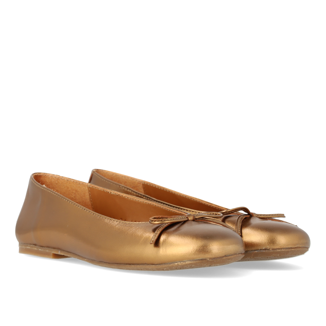 Ballerina aus Leder mit Schleifendetail