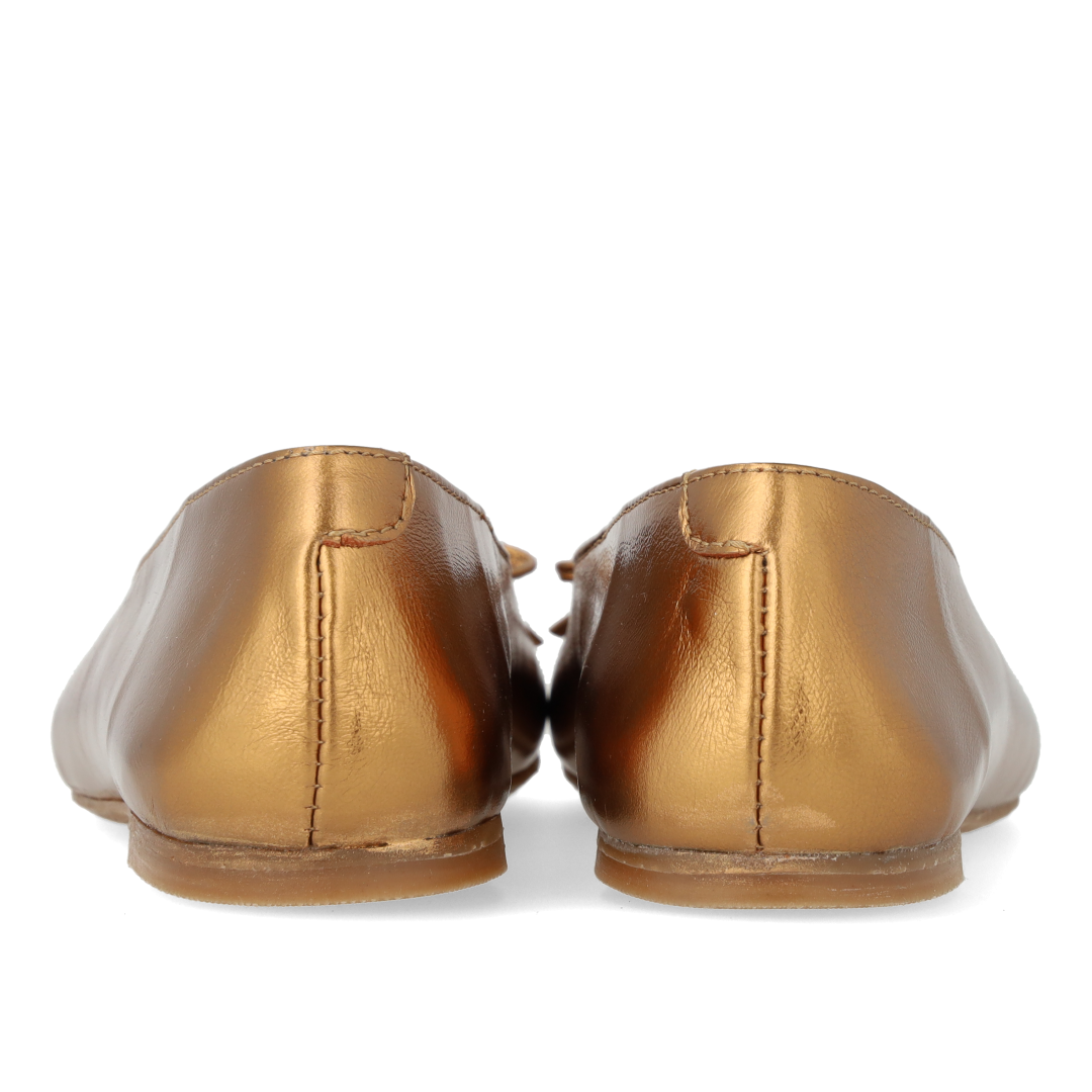 Ballerina aus Leder mit Schleifendetail