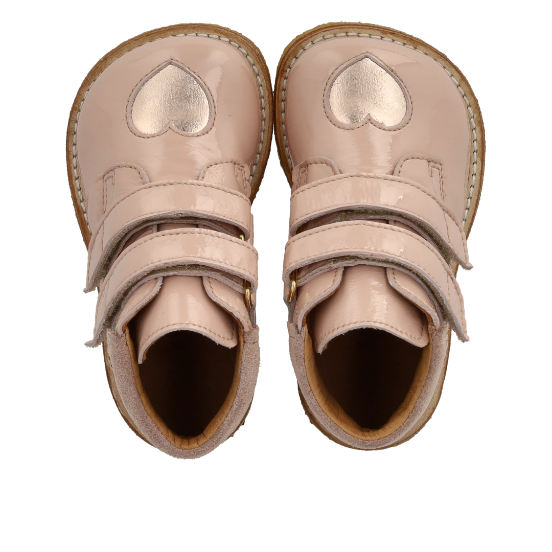Velcro-Stiefel mit kontrastfarbenem Herz