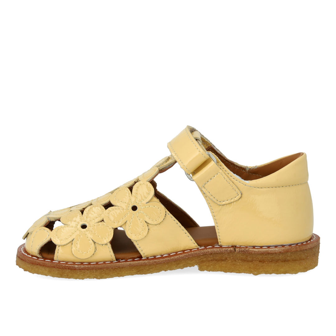 Sandale mit geschlossener Zehenpartie und Blumendetails