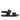 Angulus Sandale mit funkelndem schwarzem Glitzer
