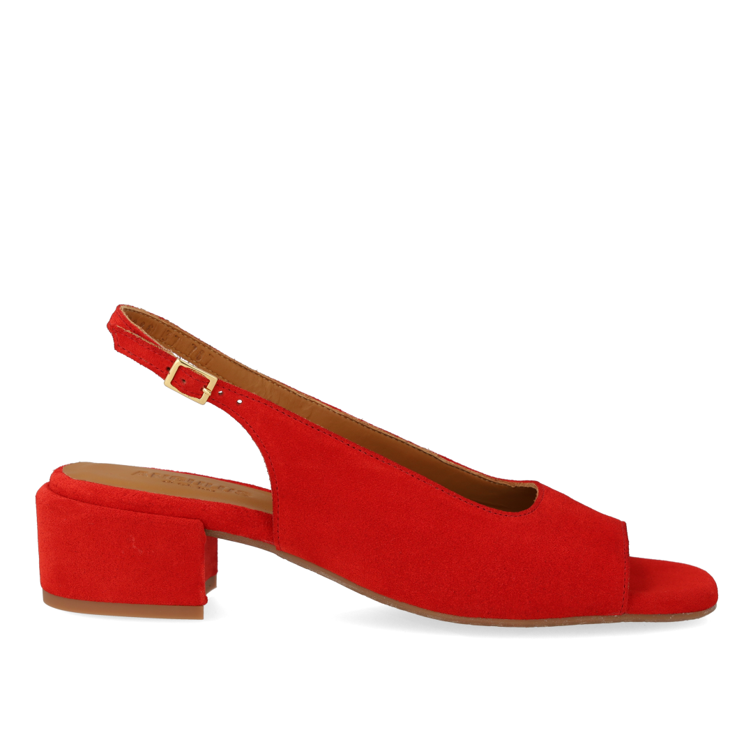 Hochhackige Slingback-Sandalette mit offener Spitze