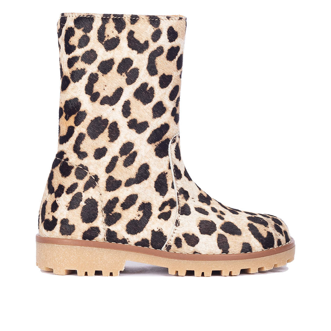 Stiefel mit hohem Schaft aus Ponyfell