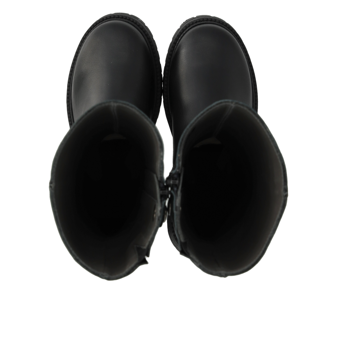 Langschaftstiefel mit klobiger Profilsohle