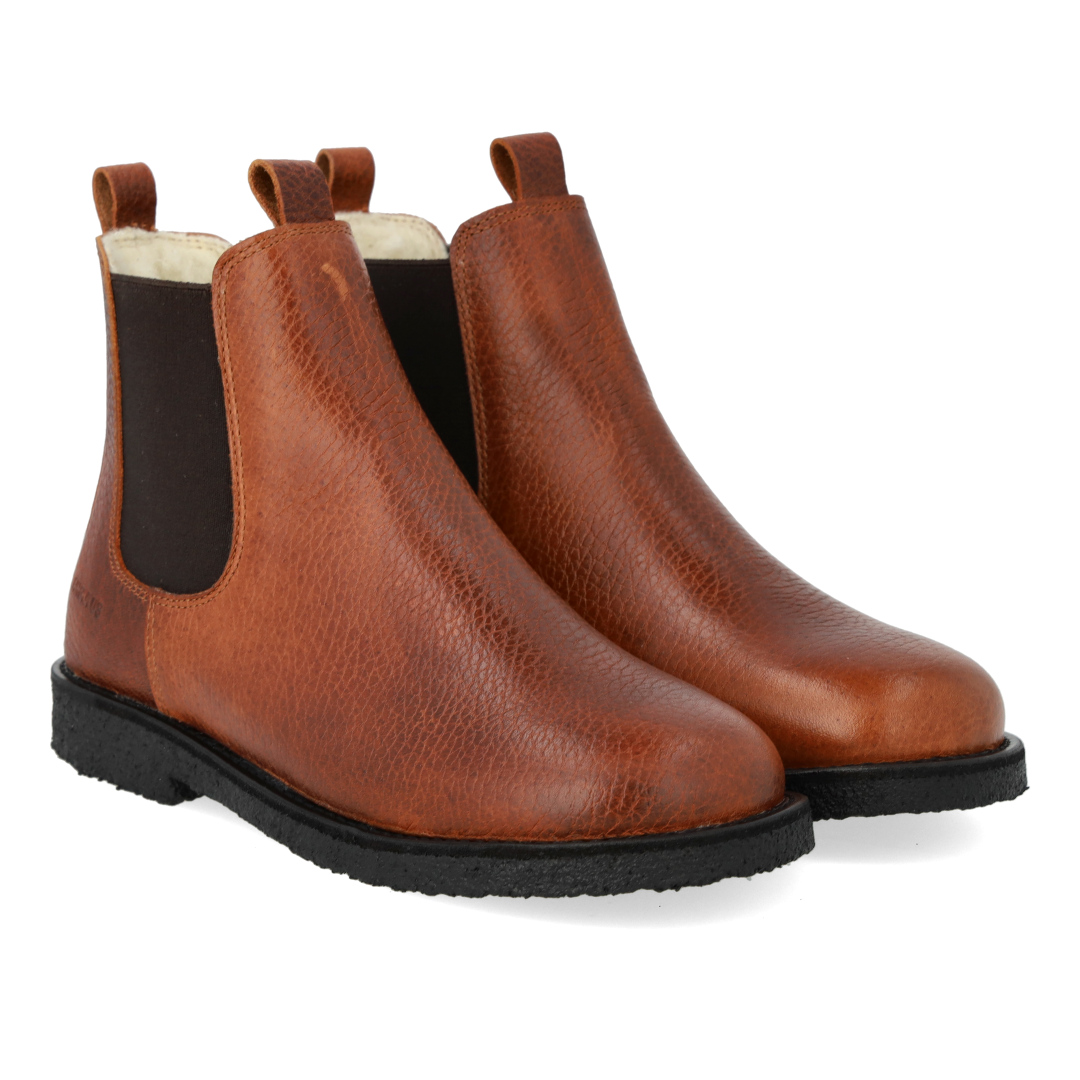 Stiefelette mit Gummizug und Wollfutter