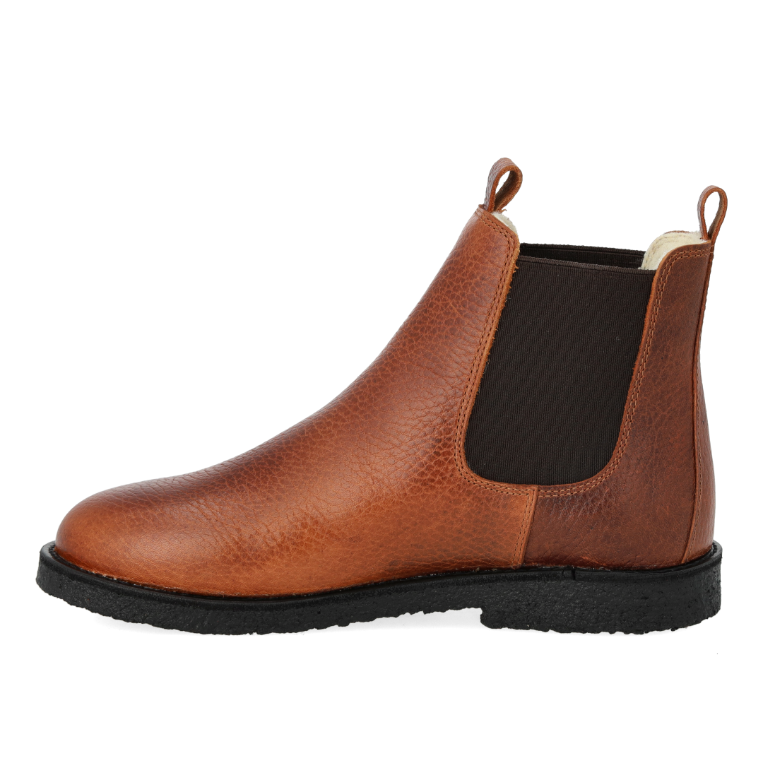 Stiefelette mit Gummizug und Wollfutter