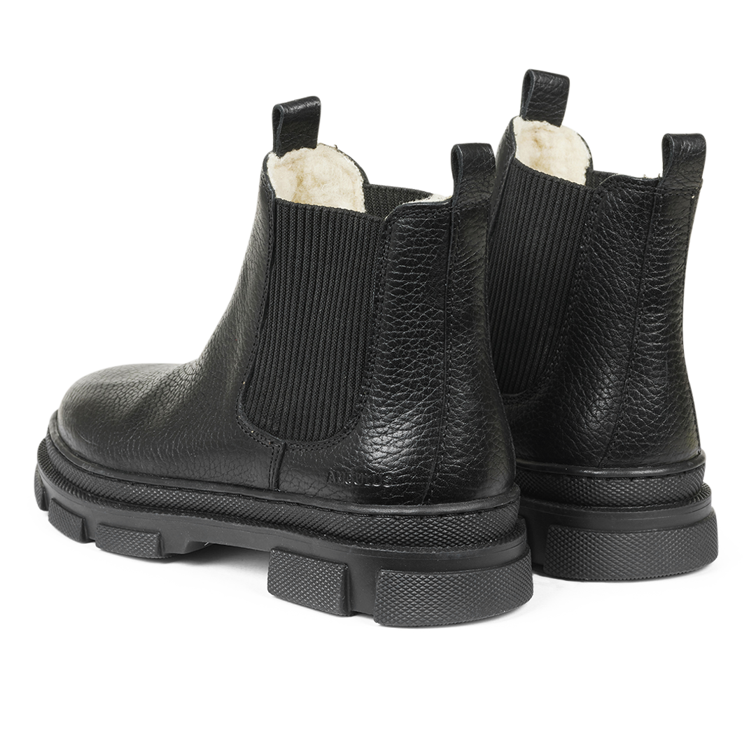 Chelsea-Stiefel mit Gummizug und Wollfutter