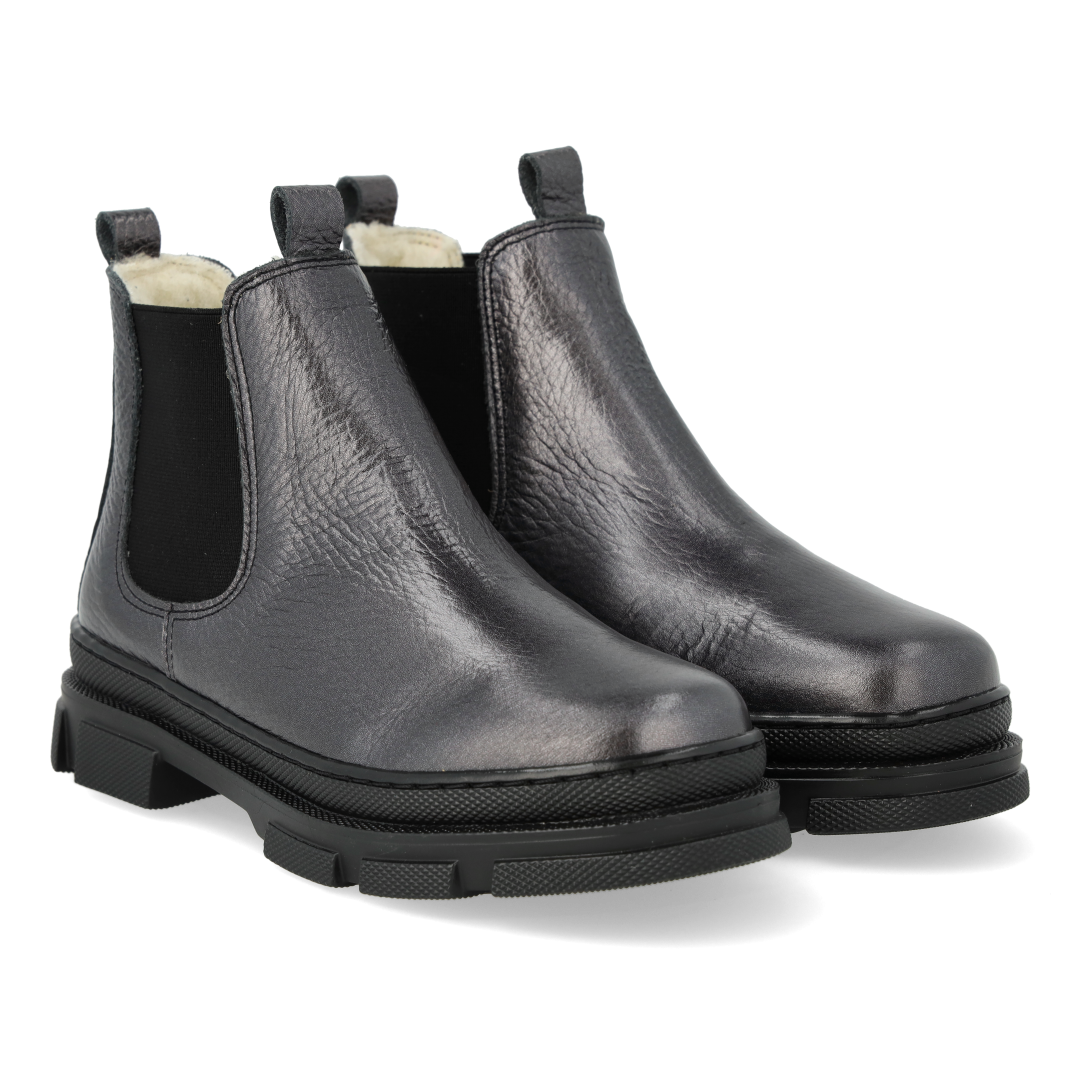 Chelsea-Stiefel mit Elastikeinsatz und Wollfutter
