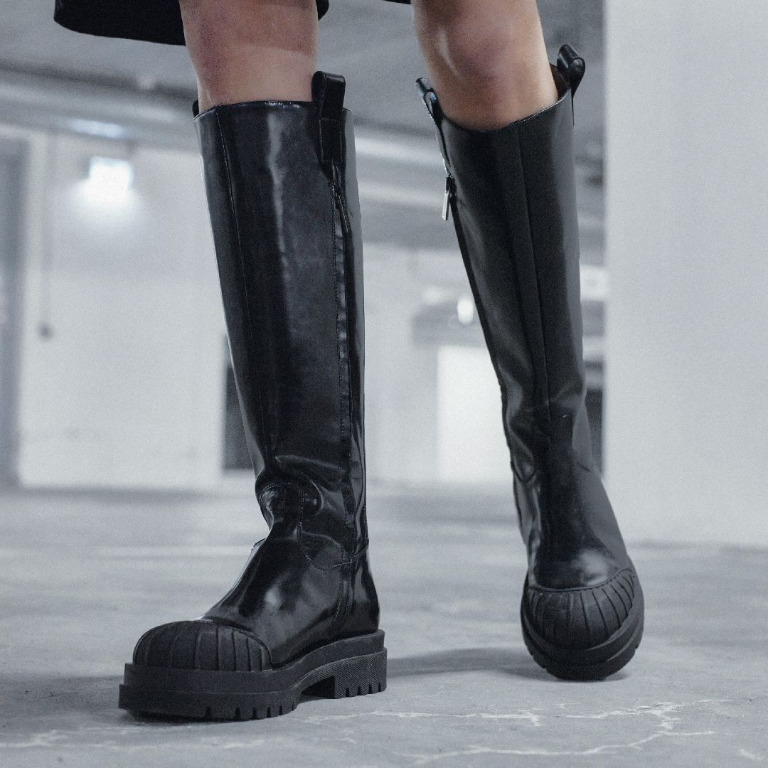 Langschaftstiefel mit Reißverschluss