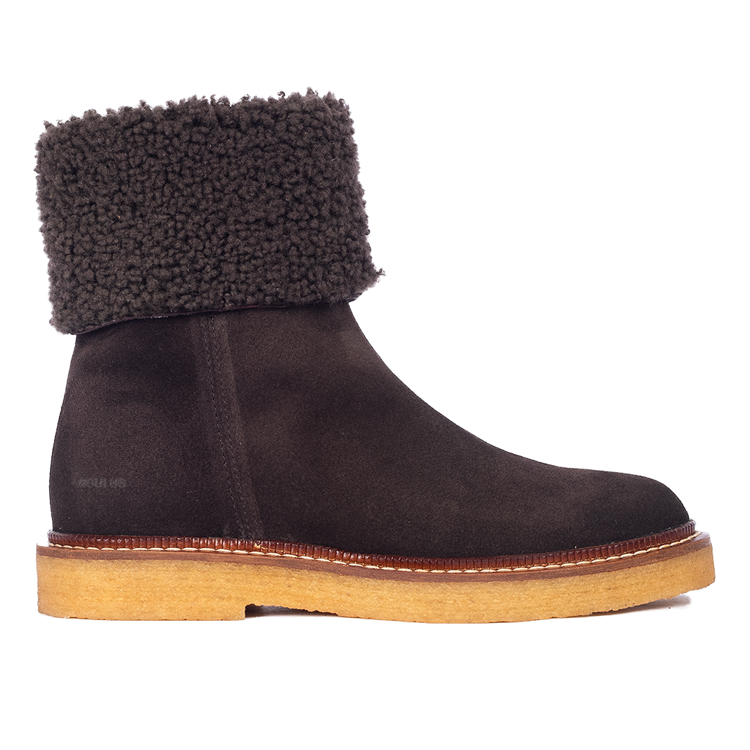 Wildlederstiefel mit weichem Lammwollfutter