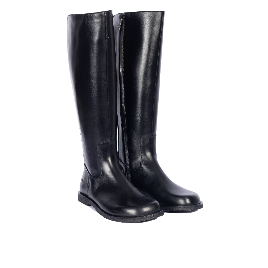Lederstiefel mit langem Schaft und weiter Passform