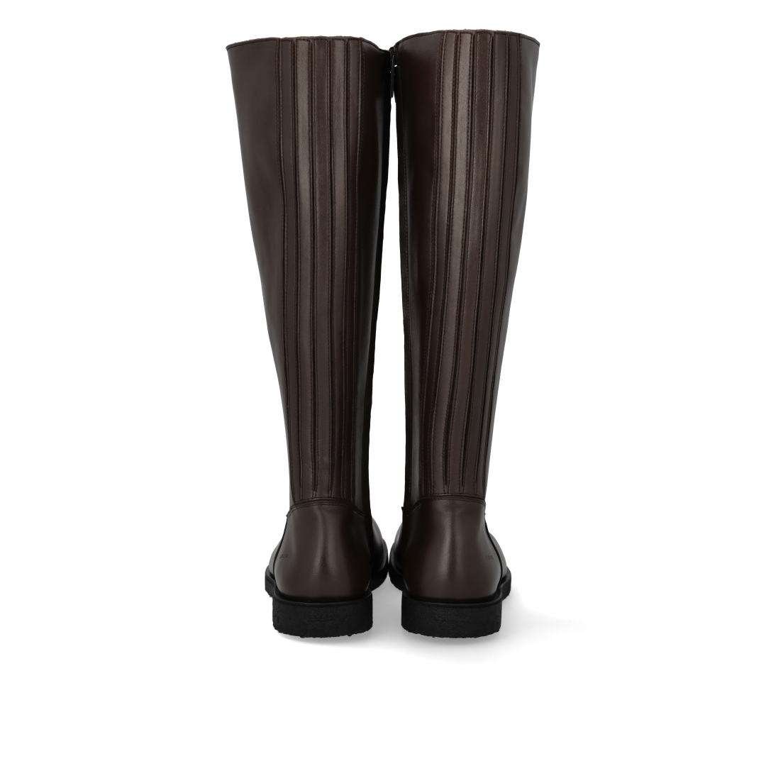 Lederstiefel mit langem Schaft und Weite Passform