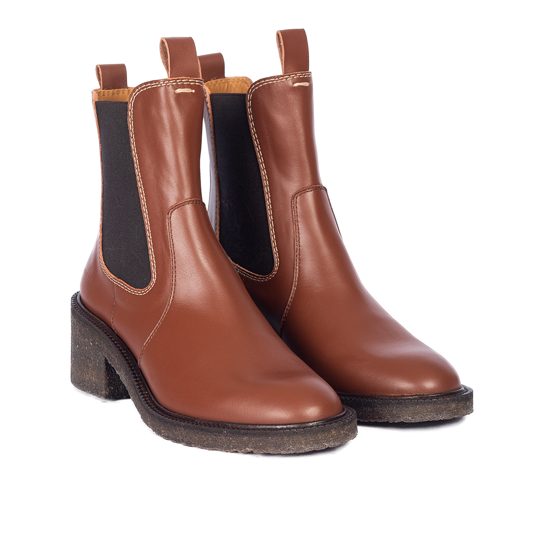 Chelsea-Stiefel mit Kontrastnähten