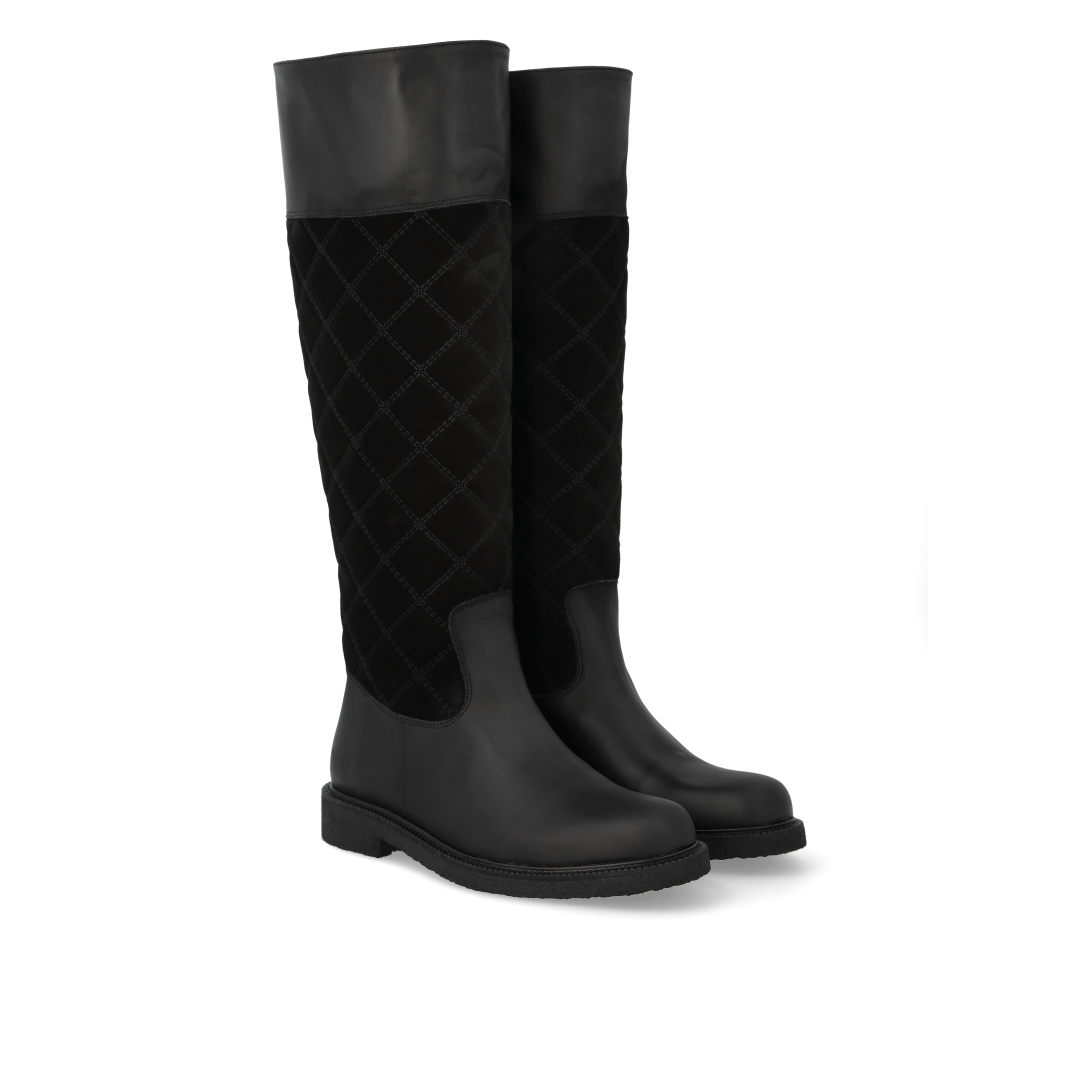 Langschaftstiefel mit Steppdetail