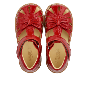 Lauflern-Sandale mit Schleife und Klettverschluss