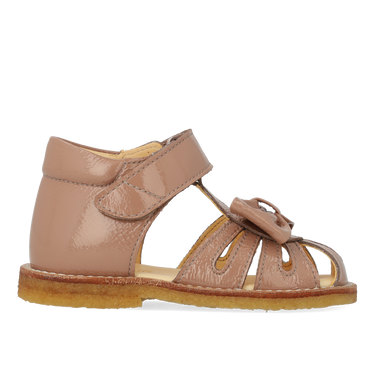 Lauflern-Sandale mit Schleife und Klettverschluss