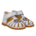 Sandale mit Herz, Glitzer und Klettverschluss