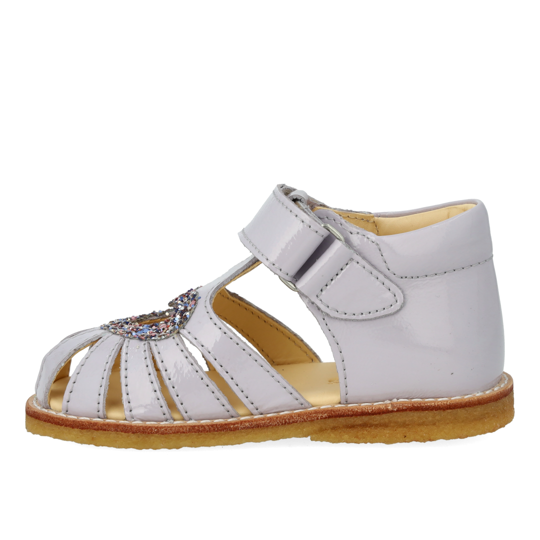 Sandale mit Herz, Glitzer und Klettverschluss