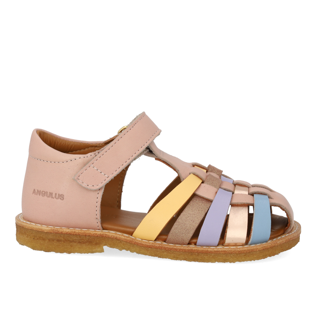 Colorblock geflochtene Sandale