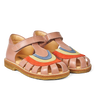 Angulus Regenbogenfarbige Sandale mit Klettverschluss