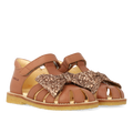 Sandal mit Glitzerschleife und Klettverschluss