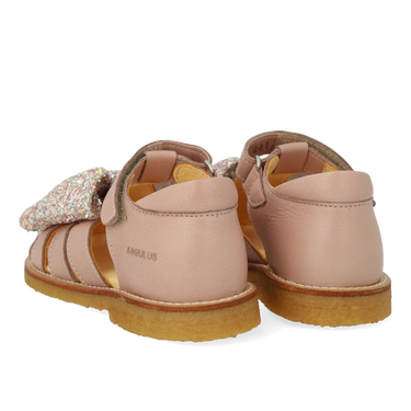 Einsteigersandale mit einer glitzernden Schleife