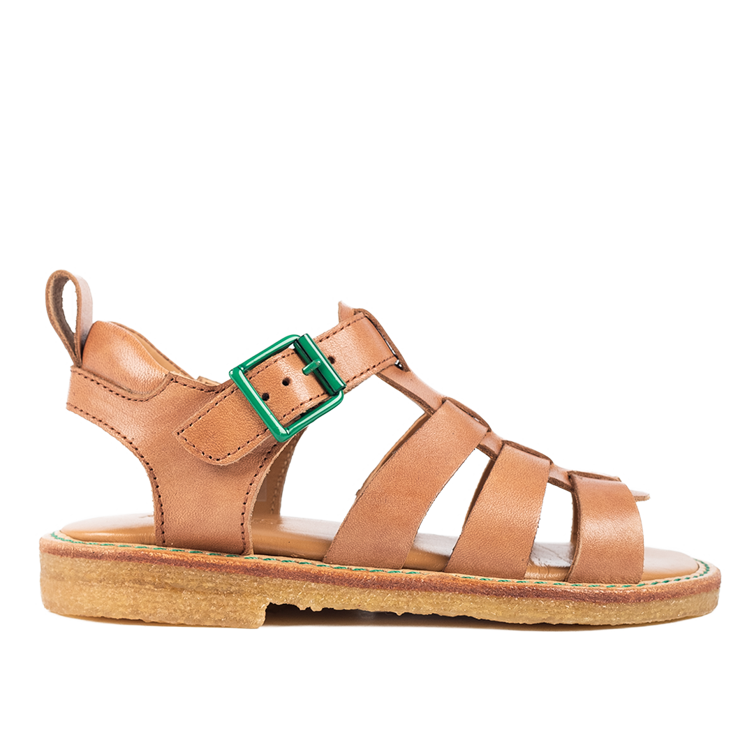 Sandale mit Schnalle und Kontrastdetails