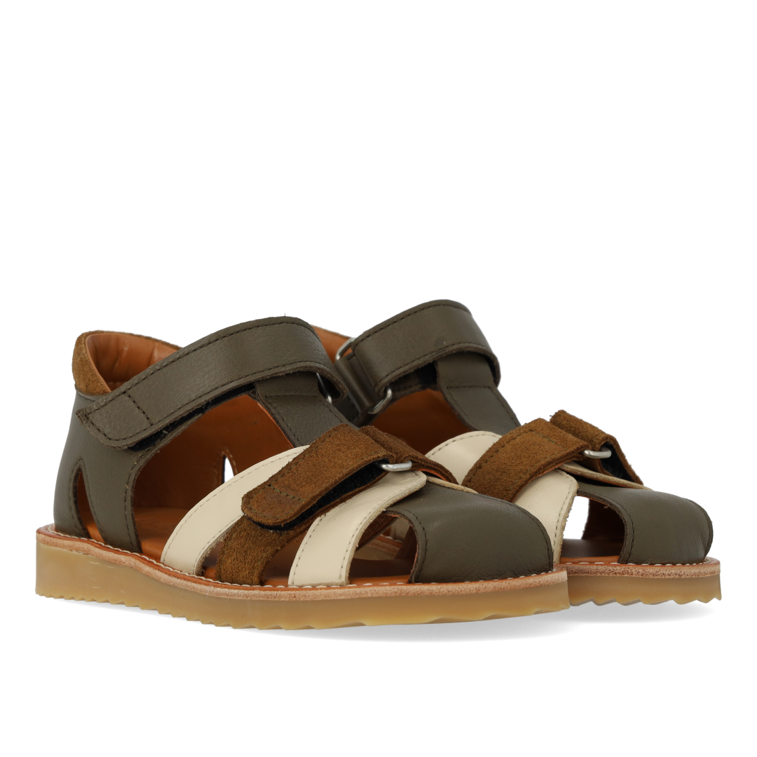 Colorblock Ledersandale