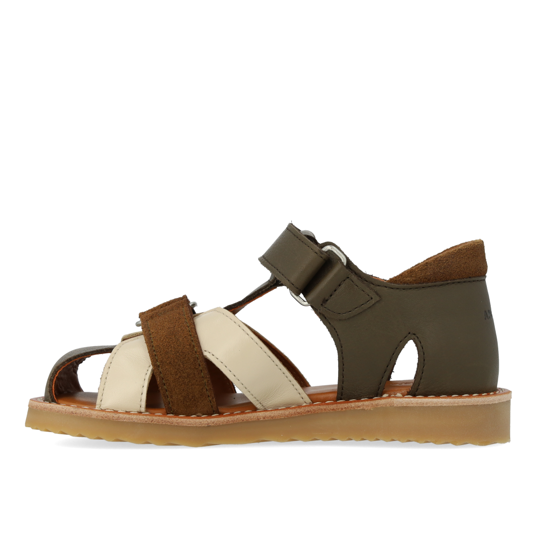 Colorblock Ledersandale