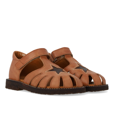 Leder-Sandale mit Stern-Detail
