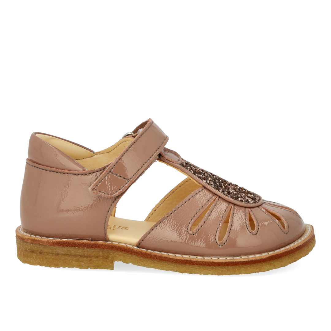 Sandalette mit Tropfen-Detail in funkelndem Glitzer