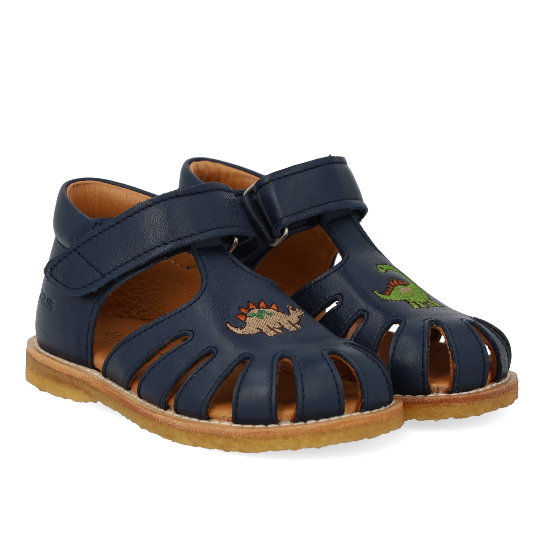 Sandale mit Dino-Stickerei und geschlossener Spitze