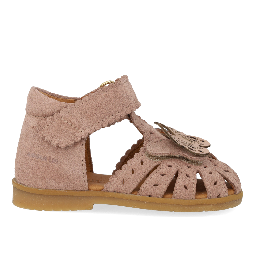 Sandale mit Schmetterling und doppeltem Klettverschluss